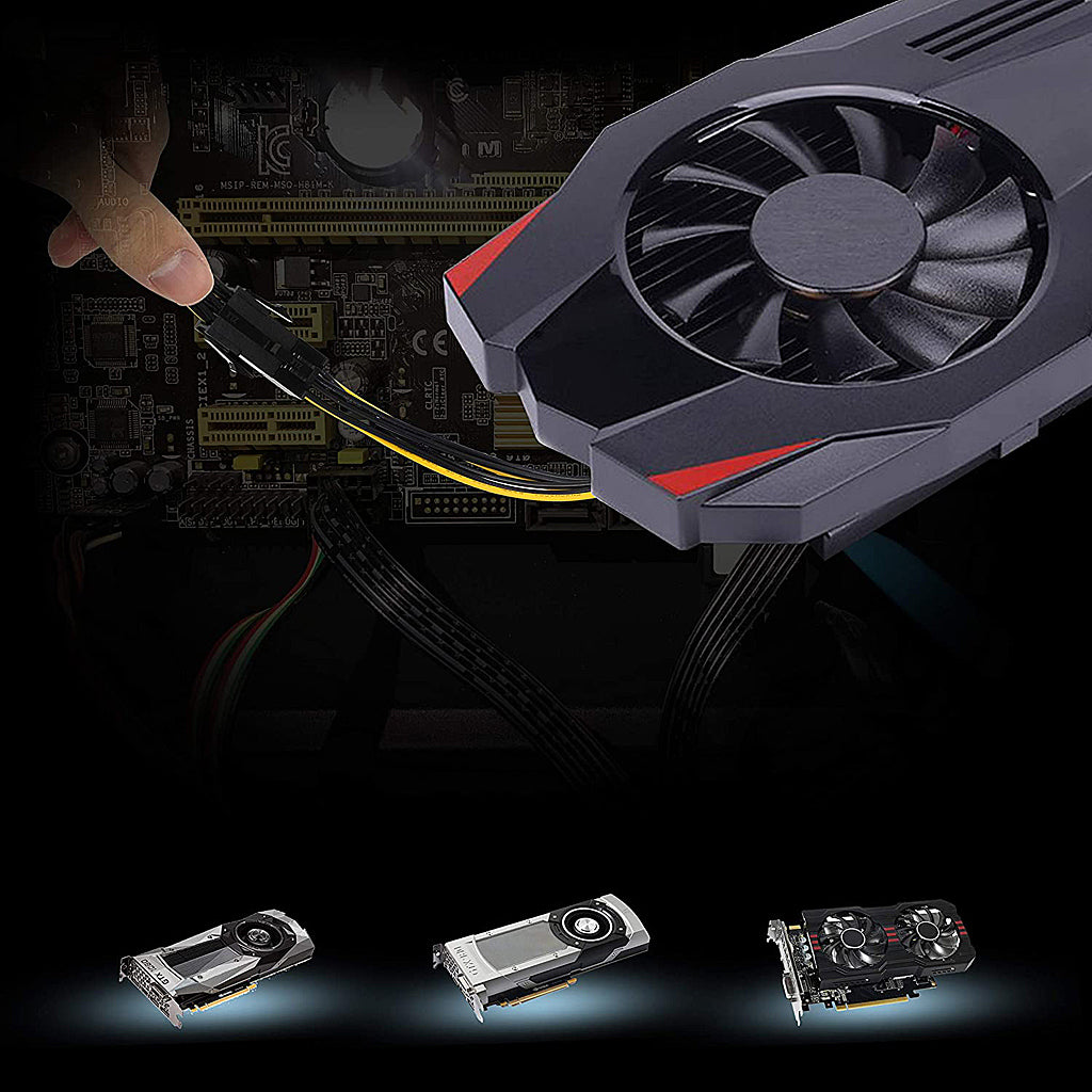 Eleboat® 8 Pin PCI-E to 2 PCI-E 8 Pin (6 Pin + 2 Pin) Power Cable, 30cm (2 pcs) Eleboat® 8 Pin PCI-E to 2 PCI-E 8 Pin (6 Pin + 2 Pin) Power Cable, 30cm (2 pcs)